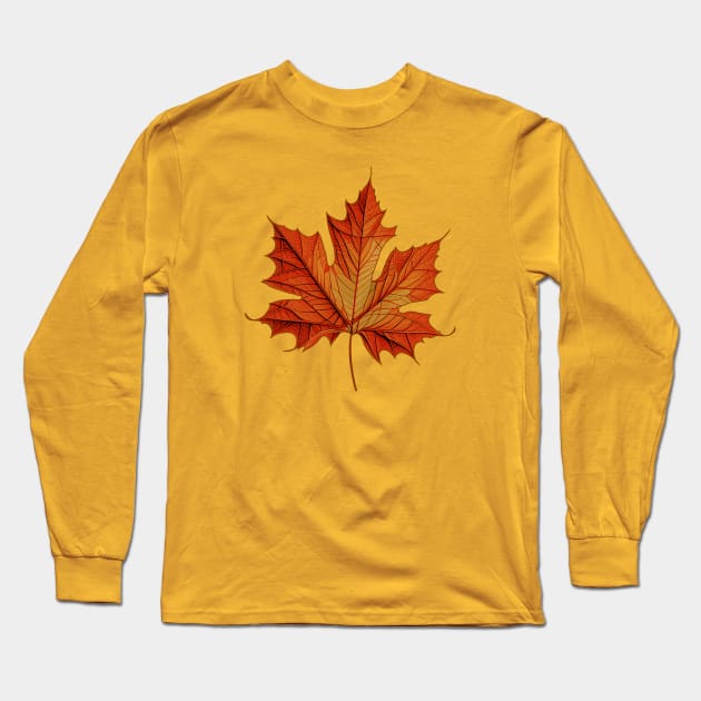 Autumn Maple Long Sleeve T-Shirt by Sunshine-thru-the-tees